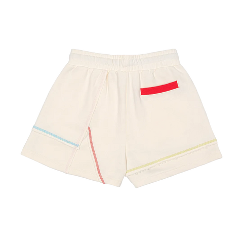 Prism Rainbow-Stitch Flared Sweatshorts