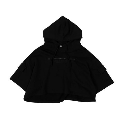 Short Sleeve Crop Fleece Hoodie