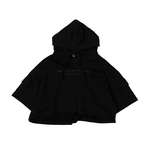 Short Sleeve Crop Fleece Hoodie
