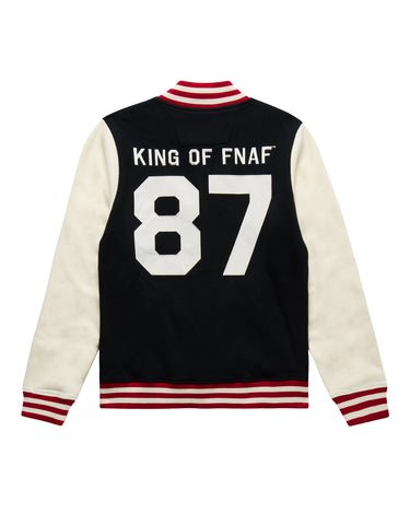 KING OF FNAF VARSITY JACKET BLK