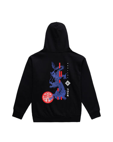 SEOLLAL BLUE DRAGON CORDLESS HOODIE BLK