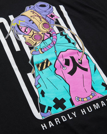 HARDLY HUMAN/E TEE BLACK TEE HARDLY HUMANE 