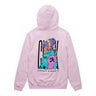 HARDLY HUMAN/E HOODIE PINK HOODIE HARDLY HUMANE 