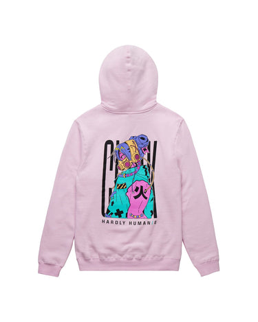 HARDLY HUMAN/E HOODIE PINK HOODIE HARDLY HUMANE 