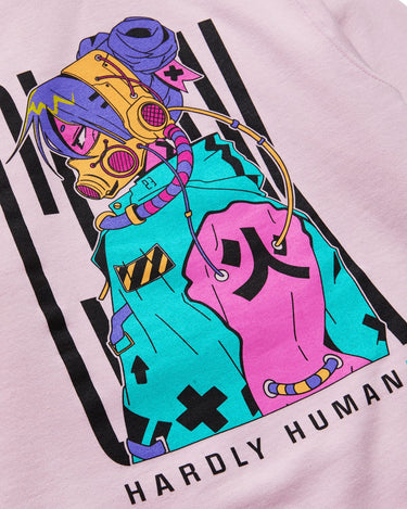 HARDLY HUMAN/E HOODIE PINK HOODIE HARDLY HUMANE 