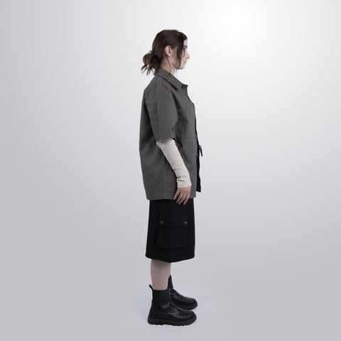 Twill Short Sleeve Shacket