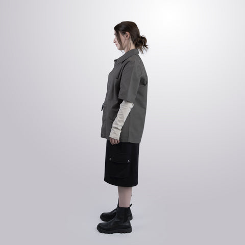 Twill Short Sleeve Shacket