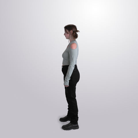 Cutout Cropped Long Sleeve