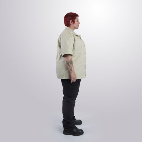 Twill Short Sleeve Shacket