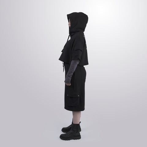 Short Sleeve Crop Fleece Hoodie