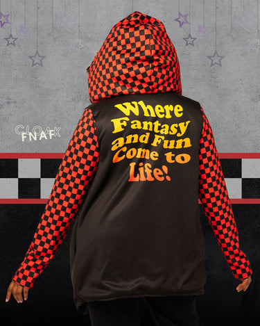 FNAF FAZBEAR FISHTAIL HOODIE RDBK