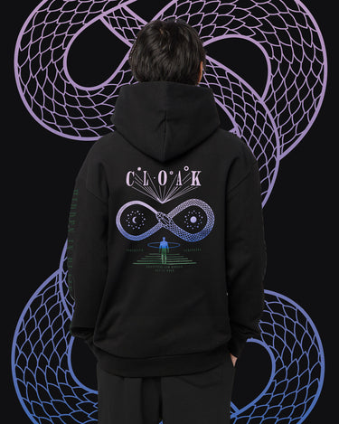 INFINITUM SERPENTIS HOODIE BLK