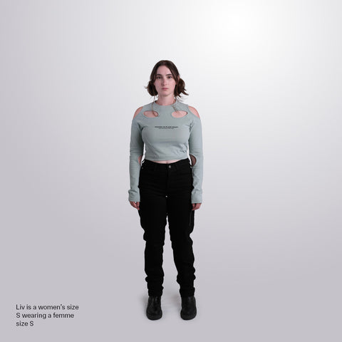 Cutout Cropped Long Sleeve