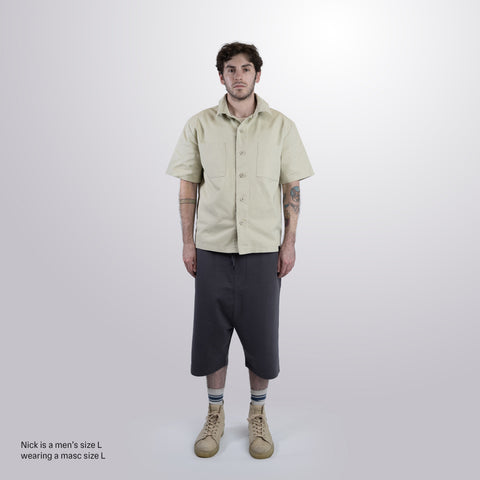 Twill Short Sleeve Shacket