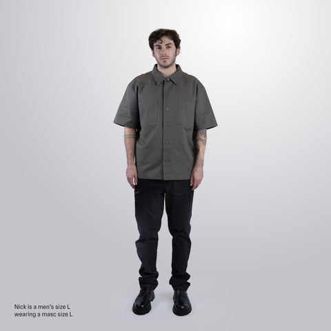 Twill Short Sleeve Shacket