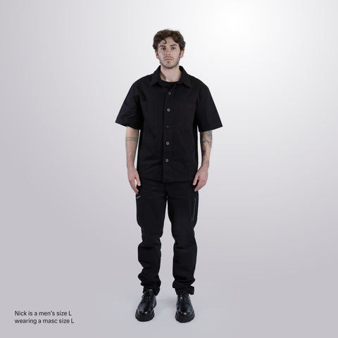 Twill Short Sleeve Shacket