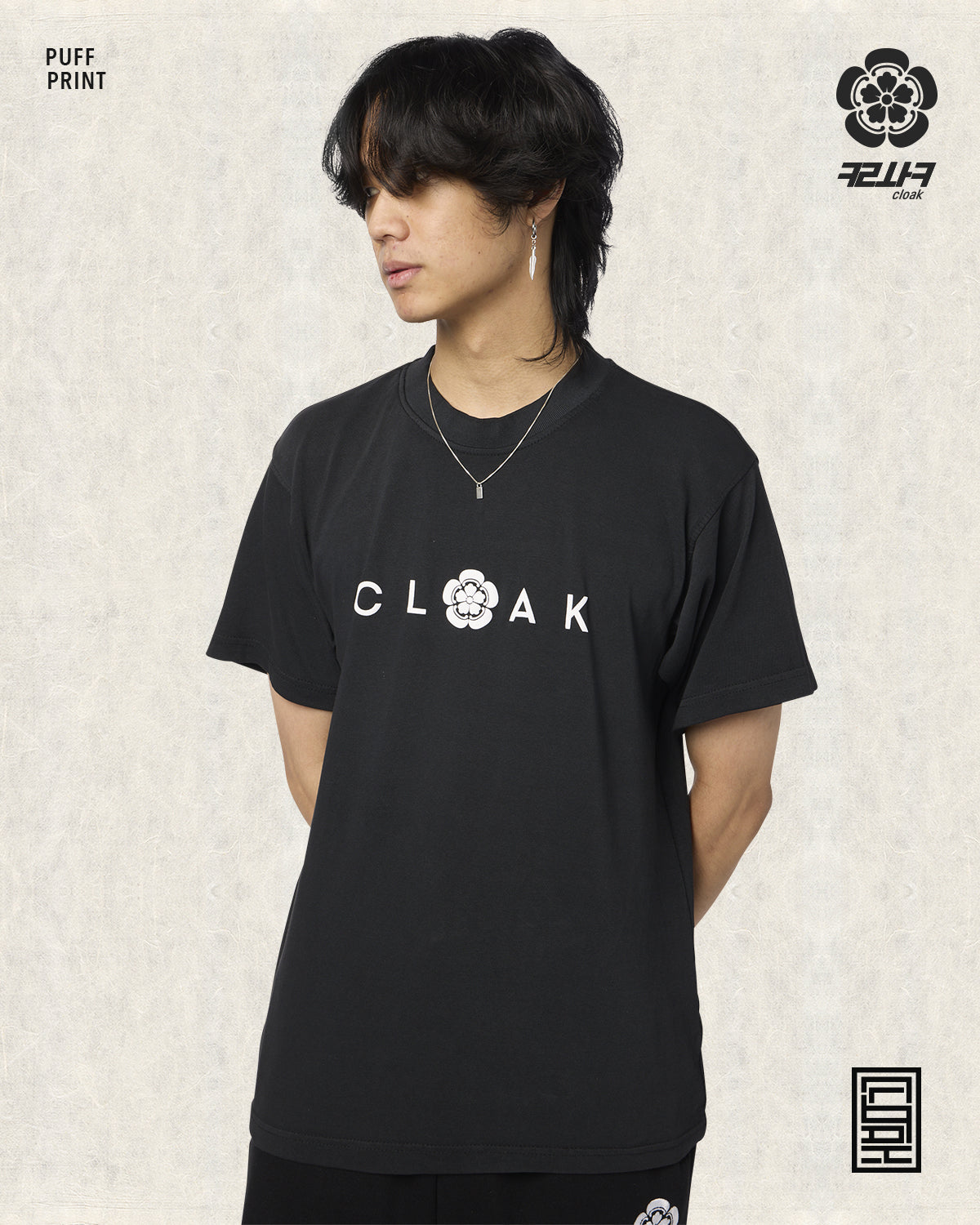 CHUSEOK II FLORA TEE BLACK