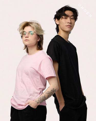 ESSENTIAL TEES (TWO PACK) BLACK & PINK