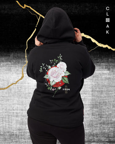 5YR KINTSUGI ROSE HOODIE BLK HOODIE VAULT0005 