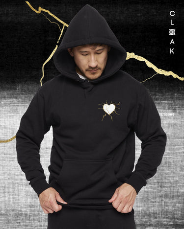 5YR KINTSUGI ROSE HOODIE BLK HOODIE VAULT0005 