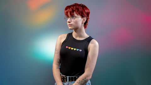 Prism Hearts Cropped Tank